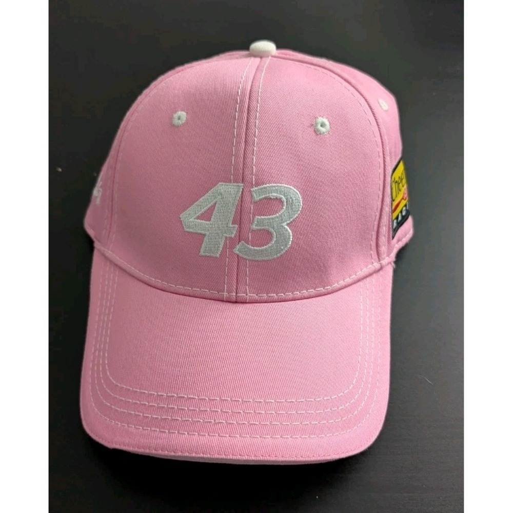 VTG Bobby Labonte Hat Cap Strap Back Pink Petty 43 Cheerios Lightning NASCAR